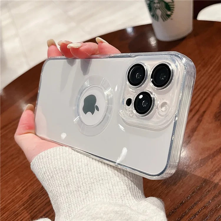 For iPhone 15 Pro Max Luxury Plating Frame For iPhone 11, 12, 13, 14 Plus Lens Protective Cover